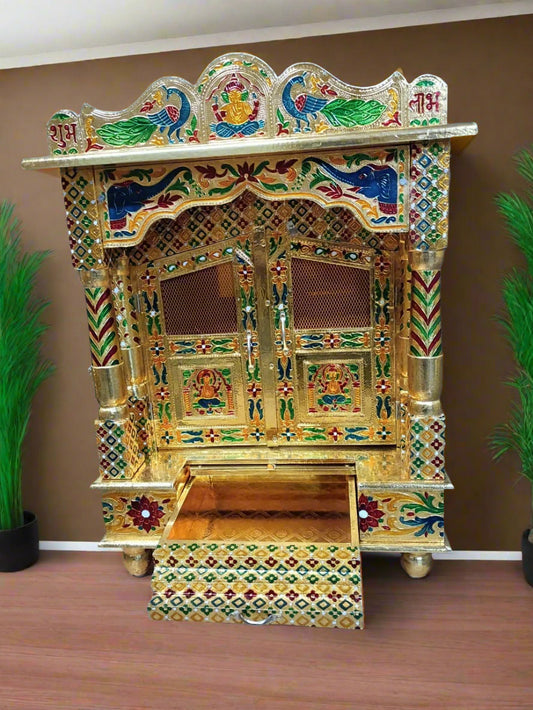 Golden Oxidized Temple with door