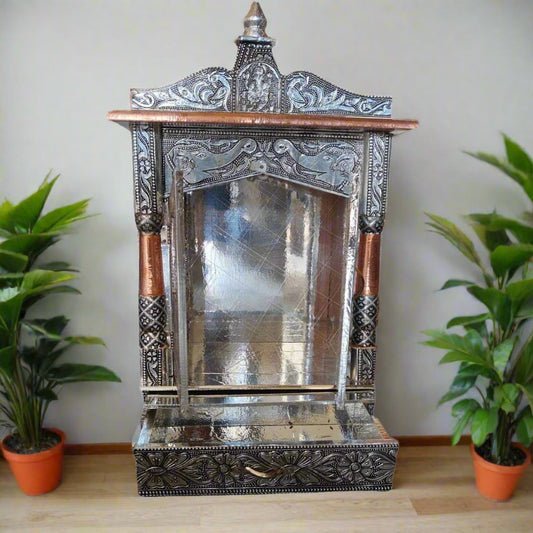 Silver Oxidized 21 X 12 Temple