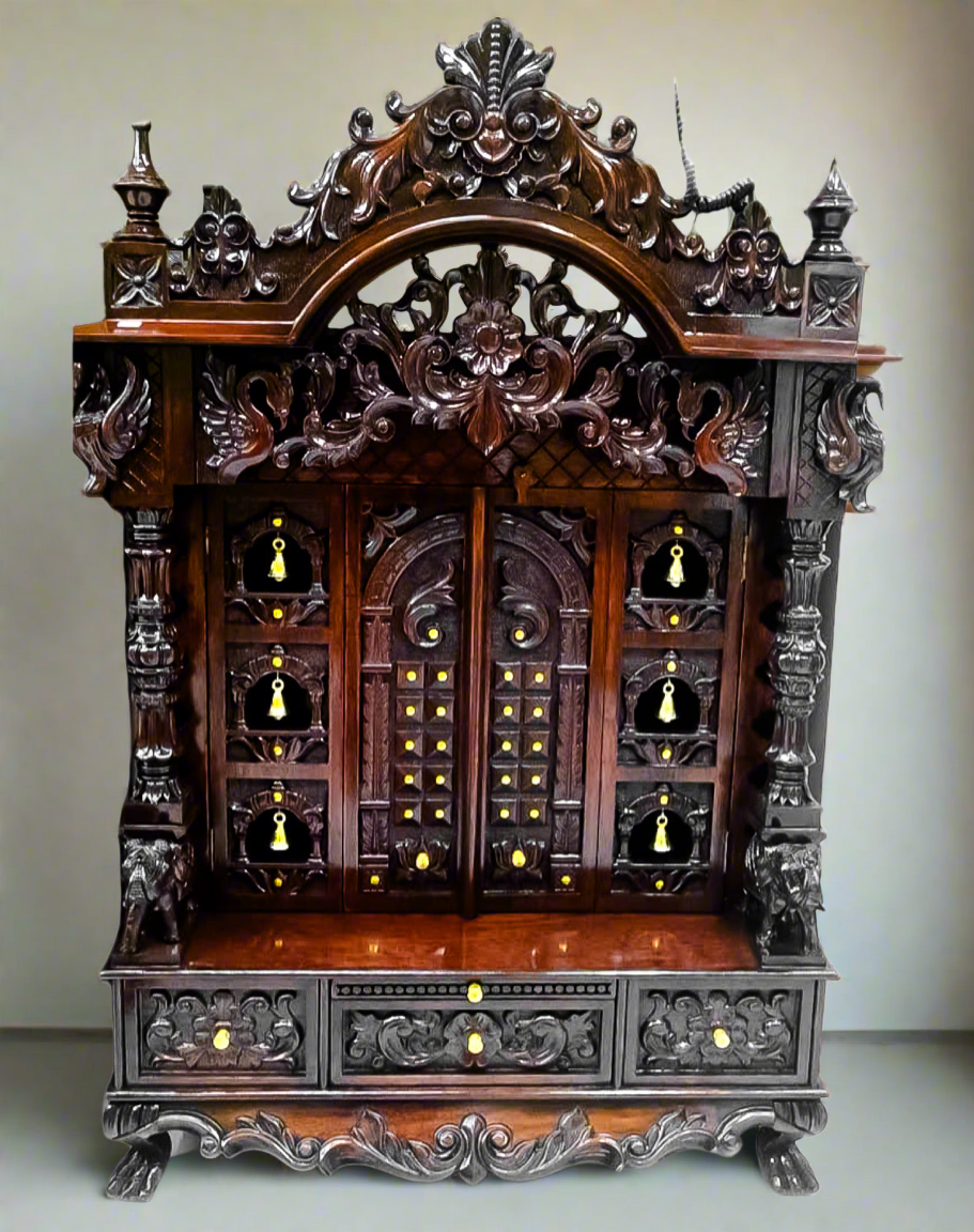 Brown temple with bell door 27 X 18